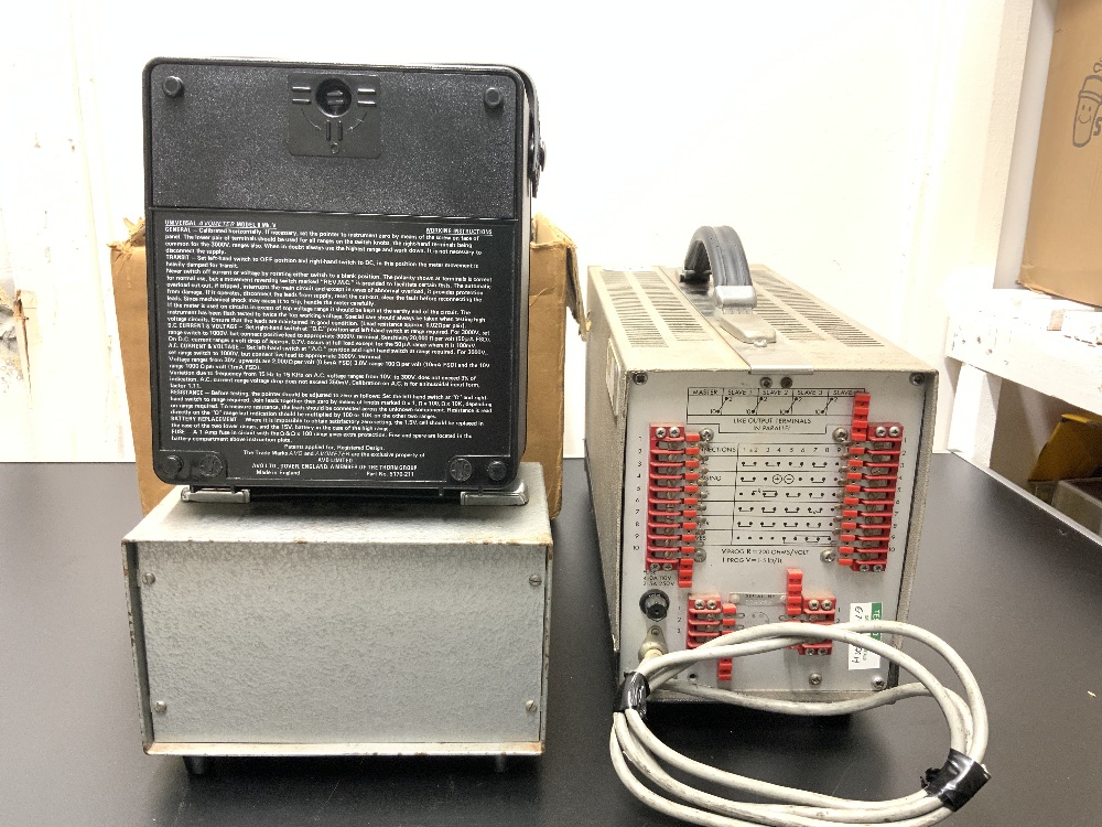 LEVELL TRANSISTOR A.C. MICROVOLTMETER TYPE TM3A, AND AVOMETER 8, AND A SOLARTRON DUAL PSU AS 1416. - Image 5 of 8