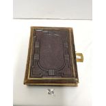 VICTORIAN LEATHER PHOTOGRAPH ALBUM, CONTAINING MOSTLY FAMILY PORTRAITS.