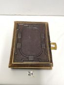 VICTORIAN LEATHER PHOTOGRAPH ALBUM, CONTAINING MOSTLY FAMILY PORTRAITS.
