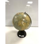 GEOGRAPHIA 10 INCH TERRESTRIAL GLOBE, SOME DAMAGE.