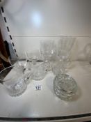 ROYAL BRIERLEY CRYSTAL GLASS SILVER JUBILEE ENGRAVED GOBLET, DARTINGTON GLASS CHARLES AND DIANA