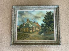 OIL ON CANVAS COUNTRY HOUSE, 60X48 CMS, SIGNED J GAUTIER 74.