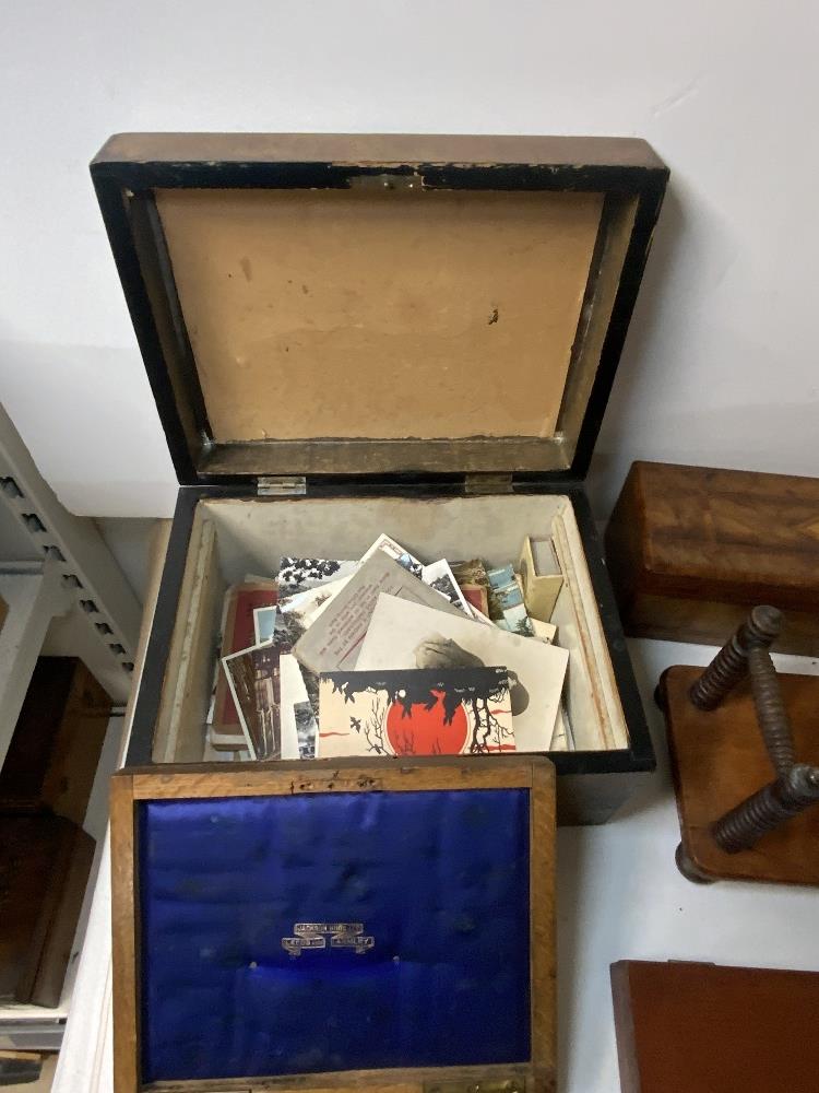 THE LANDSEER MAHOGANY WATERCOLOUR ARTISTS BOX, SET DRAWING INSTRUMENTS IN BOX, TREEN BOOK STAND, - Image 3 of 6