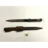 GERMAN FIRST WORLD WAR BAYONET BY ALEXANDER COPPEL, No 4365 AND ANOTHER BY GEBR HELLER.