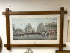 LTD EDITION SIGNED PRINT 256/300 THE R.A.O.C. GUARD OF HONOUR ( LORD MAYOR'S PROCESSION 1981) FRAMED