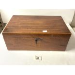 VICTORIAN SATINWOOD FOLDING WRITING BOX, WITH EBONY FITTINGS AND SECRET DRAWERS!.