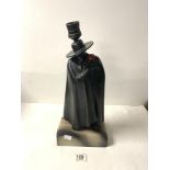 A CERAMIC SANDEMAN FIGURE BY - Mc CLOUD, CONVERTED TO LAMP, 37 CMS.