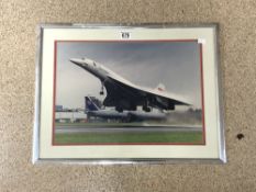 CONCORDE PHOTOGRAPHIC PRINT IN FRAME, 50X35 CMS.