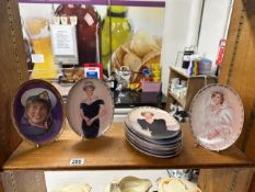 NINE PRINCESS DIANA LIMITED EDITION WALL PLATES BY THE BRADFORD EXCHANGE 1998.