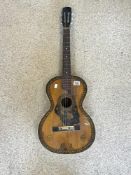 RIDI VINTAGE PARLOUR / ACOUSTIC GUITAR, WITH MAKERS MARK.