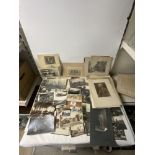 A COLLECTION OF OLD PHOTOGRAPHS - INCLUDES MILITARY LIFE, POSTCARD, AND OTHERS, AND A KING GEORGE VI