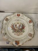 STAFFORDSHIRE COMMEMORATIVE PLATE - CORONATION JUNE 26th 1902, KING EDWARD VII AND QUEEN