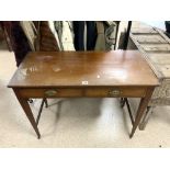 EDWARDIAN TWO DRAWER CONSOLE TABLE WITH DETAILED INLAY 107 X 50 CM