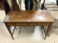 EDWARDIAN TWO DRAWER CONSOLE TABLE WITH DETAILED INLAY 107 X 50 CM