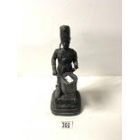 SPELTER STATUE OF A 19TH CENTURY MILITARY DRUMMER 31CM