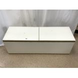 VINTAGE WHITE DOUBLE BLANKET CHEST