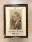 HUNTLEY & PALMERS BISCUITS - HRH THE PRINCE OF WALES, ADVERTISING POSTER IN FRAME, 65X44 CMS.