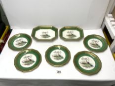 EIGHT WEDGEWOOD IMPERIAL PORCELAIN PHEASANT DECORATED PLATES.