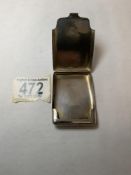 HALLMARKED SILVER RECTANGULAR MATCHBOOK CASE DATED 1924 BY ADIE BROTHERS LTD 6CM 30 GRAMS
