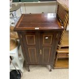 EDWARDIAN INLAID MAHOGANY MUSIC CABINET, 53X44X107 CMS.