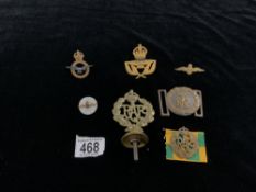 MIXED RAF BRASS BADGES AND MORE