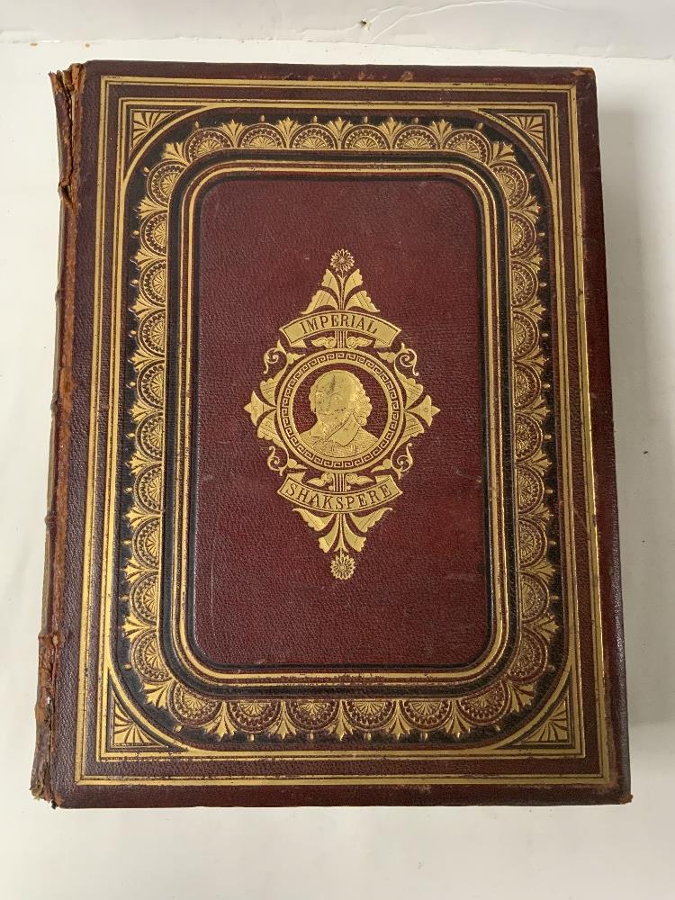 LARGE LEATHER BOUND VOLUME II - IMPERIAL SHAKESPEARE, AND HARMSWORTH ATLAS & GAZETTE. - Image 2 of 6