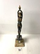 ART DECO STYLE FIGURE OF A DANCER, 42 CMS.