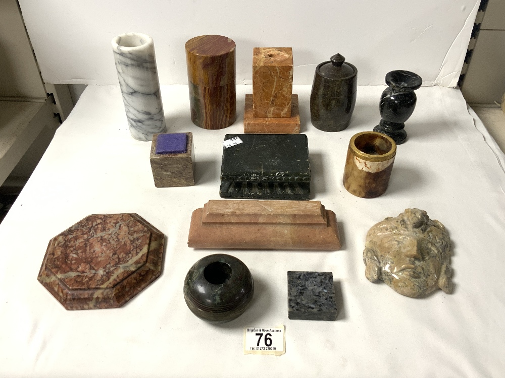 ROUGE MARBLE MATCH STRIKE, MARBLE POTS AND COVERS, MARBLE FACE CARVING AND MORE.