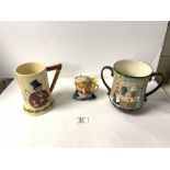 ROYAL DOULTON COLLECTORS CLUB 2 HANDLE MUG " POTTERY IN THE PAST " D6696; 16.5 CMS, ROYAL DOULTON