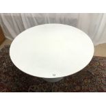 MID-CENTURY TULIP DESIGN CIRCULAR DINING TABLE WITH ALUMINIUM BASE, BY ARKANA - POSSIBLY BY