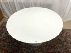 MID-CENTURY TULIP DESIGN CIRCULAR DINING TABLE WITH ALUMINIUM BASE, BY ARKANA - POSSIBLY BY