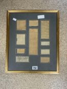 FRAMED 19TH-CENTURY PAPER CUTTINGS - BRIGHTON RACES 1883, AND OTHERS.