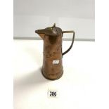 WMF 1925-1935 COPPER AND BRASS JUG 25CM