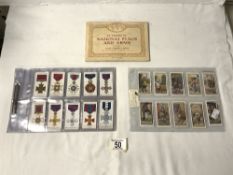 ALBUM OF CIGARETTE CARDS - NATIONAL FLAGS AND ARMS, AND LOOSE SETS- CRIES OF LONDON ETC.