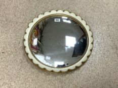 VINTAGE ROUND CONVEX MIRROR 46CM DIAMETER