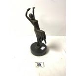 ART DECO STYLE FIGURE OF A DANCING LADY- AFTER CHIPARUS; 23 CMS.