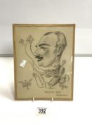 PENCIL SKETCH BY W. SEALTIEL HOLLAND 1947 DRAWN IN TRANSIT CAMP 22 X 28CM