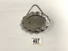 MARKED 900 SILVER MIRROR 12CM