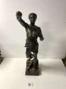 LARGE BRONZE AFTER EMILE LAPORTE (HONOR ET PATRIA); 52CM