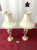 PAIR OF ITALIAN DESIGN CERAMIC TABLE LAMPS 55CM