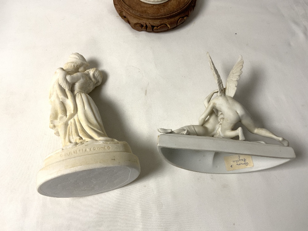 PARIAN WARE GREEK STYLE VASE, 27 CMS, PARIAN WARE FIGURE OF ROMEO AND JULIET AND PARIAN FIGURE " THE - Image 3 of 4
