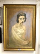 OIL ON CANVAS SIGNED STEVEN WARD PORTRAIT OF A LADY 87 X 62CM