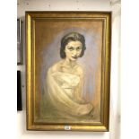 OIL ON CANVAS SIGNED STEVEN WARD PORTRAIT OF A LADY 87 X 62CM