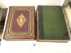 LARGE LEATHER BOUND VOLUME II - IMPERIAL SHAKESPEARE, AND HARMSWORTH ATLAS & GAZETTE.