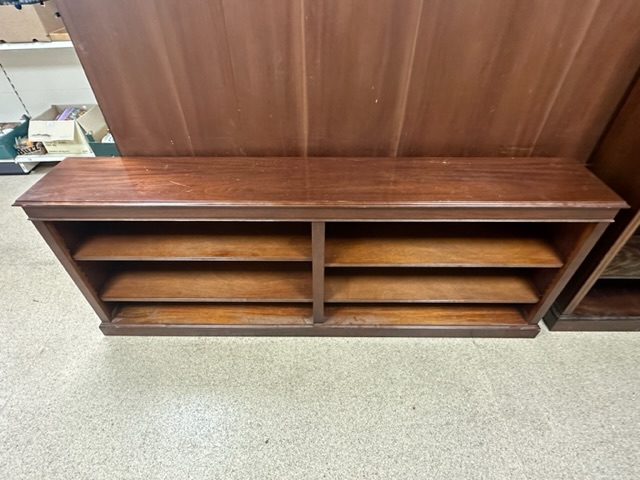 VINTAGE DOUBLE BOOKCASE IN MAHOGANY 203 X 77CM - Image 2 of 3