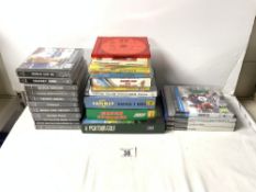 QUANTITY OF COMPUTER GAMES - PLAYSTATION 2, AMIGA 1 MEG, PGA TOUR GOLF, PLAY STATION 1 AND MORE.