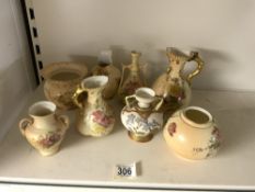 VINTAGE PIECES OF ROYAL WORCESTER BLUSH IVORY VASES AND MORE