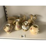 VINTAGE PIECES OF ROYAL WORCESTER BLUSH IVORY VASES AND MORE