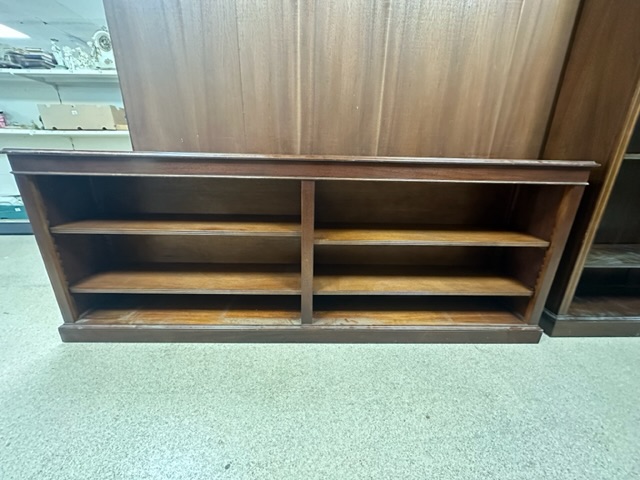 VINTAGE DOUBLE BOOKCASE IN MAHOGANY 203 X 77CM