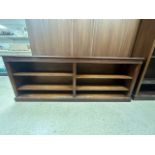 VINTAGE DOUBLE BOOKCASE IN MAHOGANY 203 X 77CM